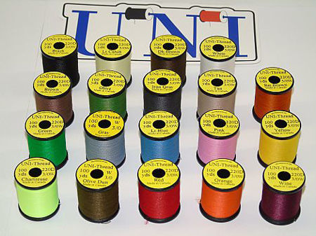 Picture of 3/0 UNI-Thread, 220 Denier, 21 colors.