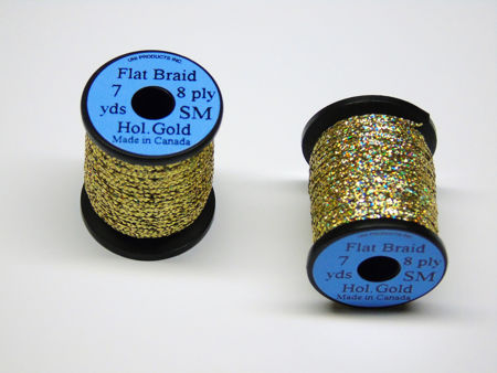 Flat Braid 8 Small Holographic Gold